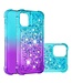 Blauw / Paard Gradient Glitter TPU Hoesje voor de iPhone 13