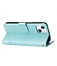 Blauw Vlinder Patroon Bookcase Hoesje voor de iPhone 13