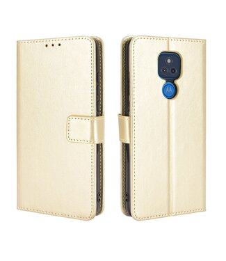 Goud Bookcase Hoesje Motorola Moto G Play 2021