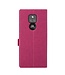 Vili DMX VILI DMK Roze Cross Textuur Bookcase Hoesje voor de Motorola Moto G Play 2021