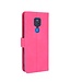 Roze Skin Touch Bookcase Hoesje voor de Motorola Moto G Play 2021