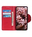 Rood Bookcase Hoesje met Drukknoop Sluiting voor de iPhone 14