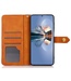 Khazneh Blauw Bookcase Hoesje met Drukknoop Sluiting voor de iPhone 14