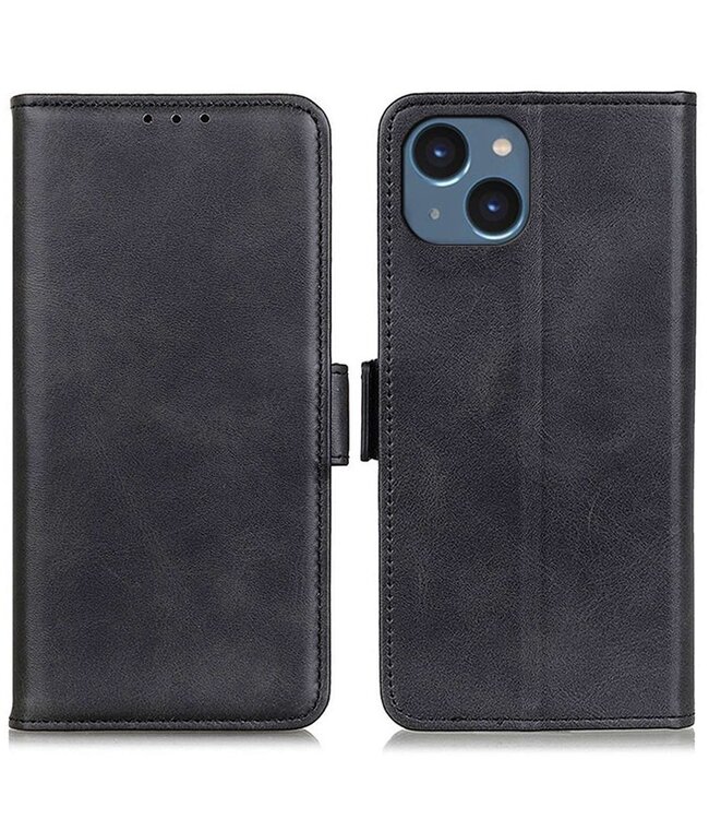 Zwart Wallet Bookcase Hoesje voor de iPhone 14