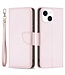 Binfen Color Rosegoud Litchee Bookcase Hoesje voor de iPhone 14