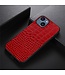 Rood Krokodillen Koeienleer Hoesje voor de iPhone 14
