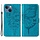 Blauw Vlinder Bookcase Hoesje voor de iPhone 14