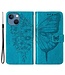 YB Blauw Vlinder Bookcase Hoesje voor de iPhone 14