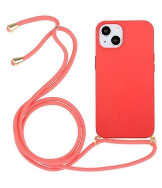 Rood TPU Hoesje met Koord iPhone 14