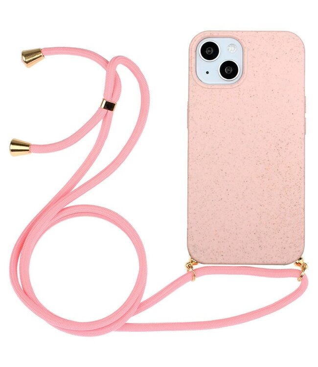Roze TPU Hoesje met Koord voor de iPhone 14