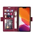 Bordeaux Rood Fluwelen Bookcase Hoesje voor de iPhone 14