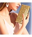 Goud Glitter Bookcase Hoesje met Ritssluiting voor de iPhone 14