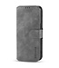 Grijs Retro Faux Leer Bookcase Hoesje met Koordje voor de iPhone 14