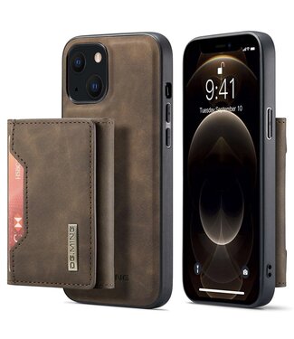 Koffie Bruin Hardcase Hoesje met Pasjeshouder iPhone 14