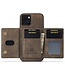 Koffie Bruin Hardcase Hoesje met Pasjeshouder voor de iPhone 14