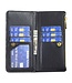 Binfen Color Zwart Ruitjespatroon Bookcase Hoesje met Polskoord voor de iPhone 14