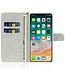 Zilver Bling Bling Bookcase Hoesje met polsbandje voor de iPhone 14