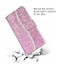 Roze Bling Bling Bookcase Hoesje met polsbandje voor de iPhone 14