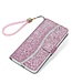 Roze Bling Bling Bookcase Hoesje met polsbandje voor de iPhone 14