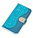 Blauw Krokodillen Design Bookcase Hoesje voor de iPhone 14