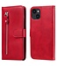Rood Bookcase met Ritssluiting Hoesje met Rits voor de iPhone 14