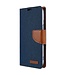 Mercury Donkerblauw Canvas Bookcase Hoesje voor de iPhone 14