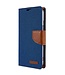 Mercury Blauw Canvas Bookcase Hoesje voor de iPhone 14