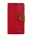 Mercury Rood Canvas Bookcase Hoesje voor de iPhone 14