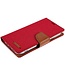 Mercury Rood Canvas Bookcase Hoesje voor de iPhone 14