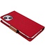 Mercury Rood Canvas Bookcase Hoesje voor de iPhone 14