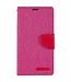 Mercury Roze Canvas Bookcase Hoesje voor de iPhone 14