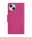 Mercury Roze Canvas Bookcase Hoesje voor de iPhone 14