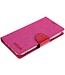 Mercury Roze Canvas Bookcase Hoesje voor de iPhone 14