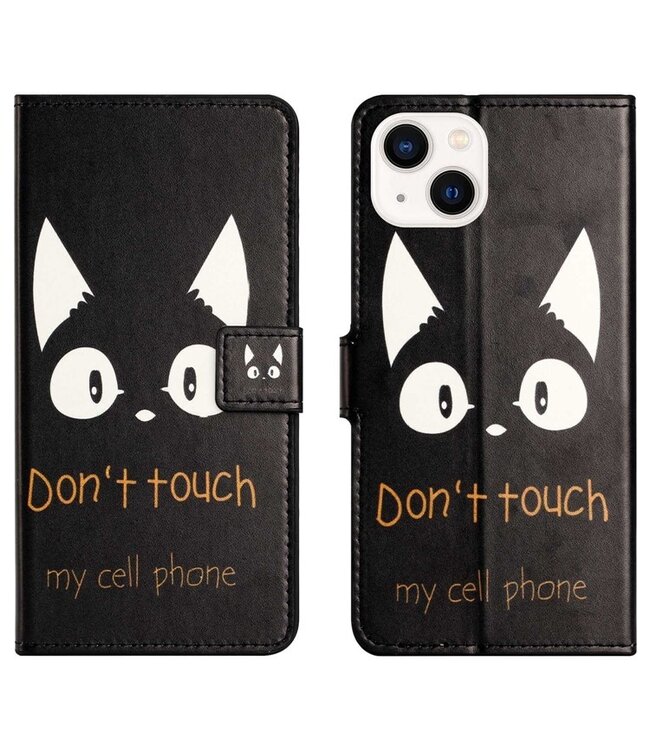 Don't Touch My Phone Bookcase Hoesje voor de iPhone 14