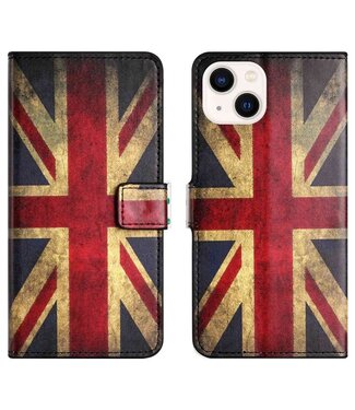 Britse Vlag Bookcase Hoesje iPhone 14