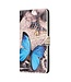 Blauwe Vlinder Bookcase Hoesje voor de iPhone 14
