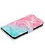 Roze en Blauw Marmer Bookcase Hoesje voor de iPhone 14