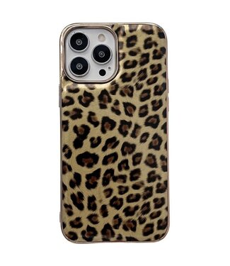 Goud Luipaard TPU Hoesje iPhone 14