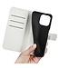 Wit Litchee Bookcase Hoesje voor de iPhone 14 Pro