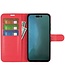 Rood Litchee Bookcase Hoesje voor de iPhone 14 Pro