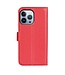 Rood Litchee Bookcase Hoesje voor de iPhone 14 Pro