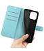 Blauw Litchee Bookcase Hoesje voor de iPhone 14 Pro