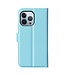 Blauw Litchee Bookcase Hoesje voor de iPhone 14 Pro