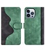 Groen Splitleer Bookcase Hoesje voor de iPhone 14 Pro