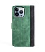 Groen Splitleer Bookcase Hoesje voor de iPhone 14 Pro