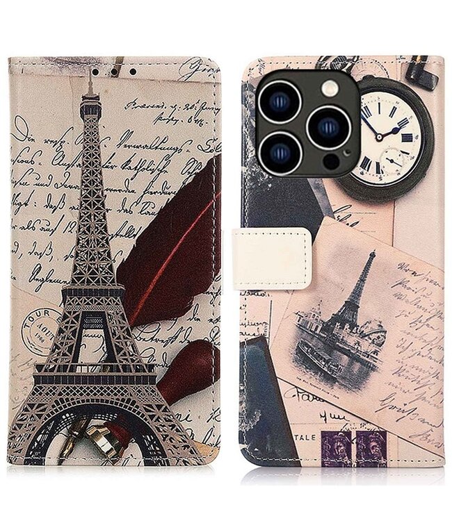 Parijs Bookcase Hoesje voor de iPhone 14 Pro