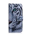 Witte tijger Bookcase Hoesje voor de iPhone 14 Pro