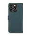 Khazneh Turquoise Echt Leder Bookcase Hoesje voor de iPhone 14 Pro