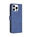 Binfen Color Blauw Design Bookcase Hoesje voor de iPhone 14 Pro