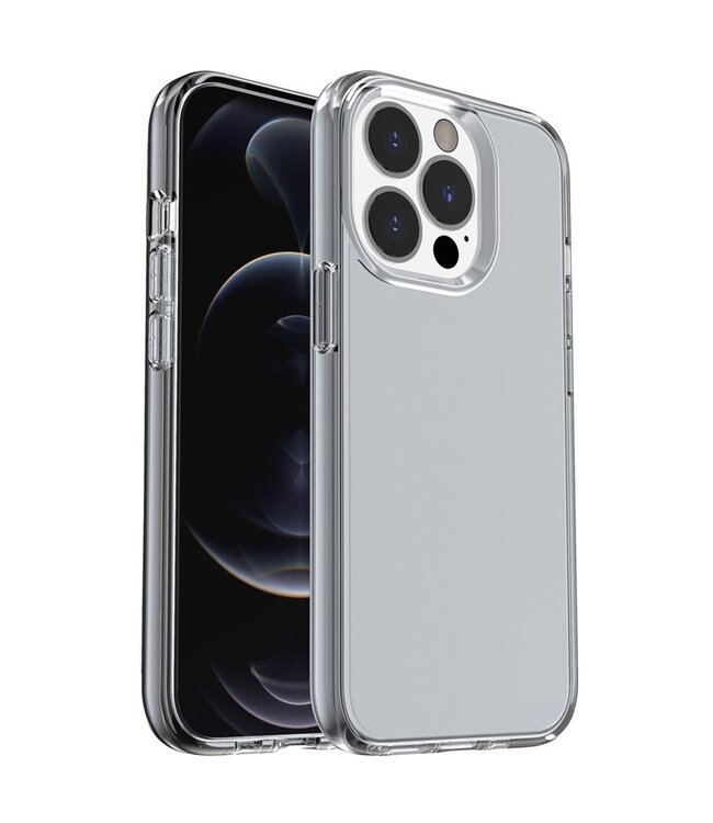 Transparant / Grijs Hybrid Hoesje voor de iPhone 14 Pro